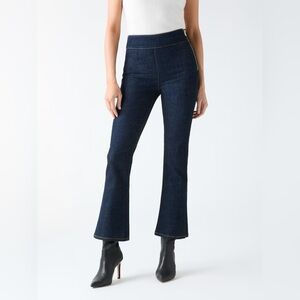 Guess by Marciano Women's Mia Crop Denim Mini Flare Jeans - Dark Blue
